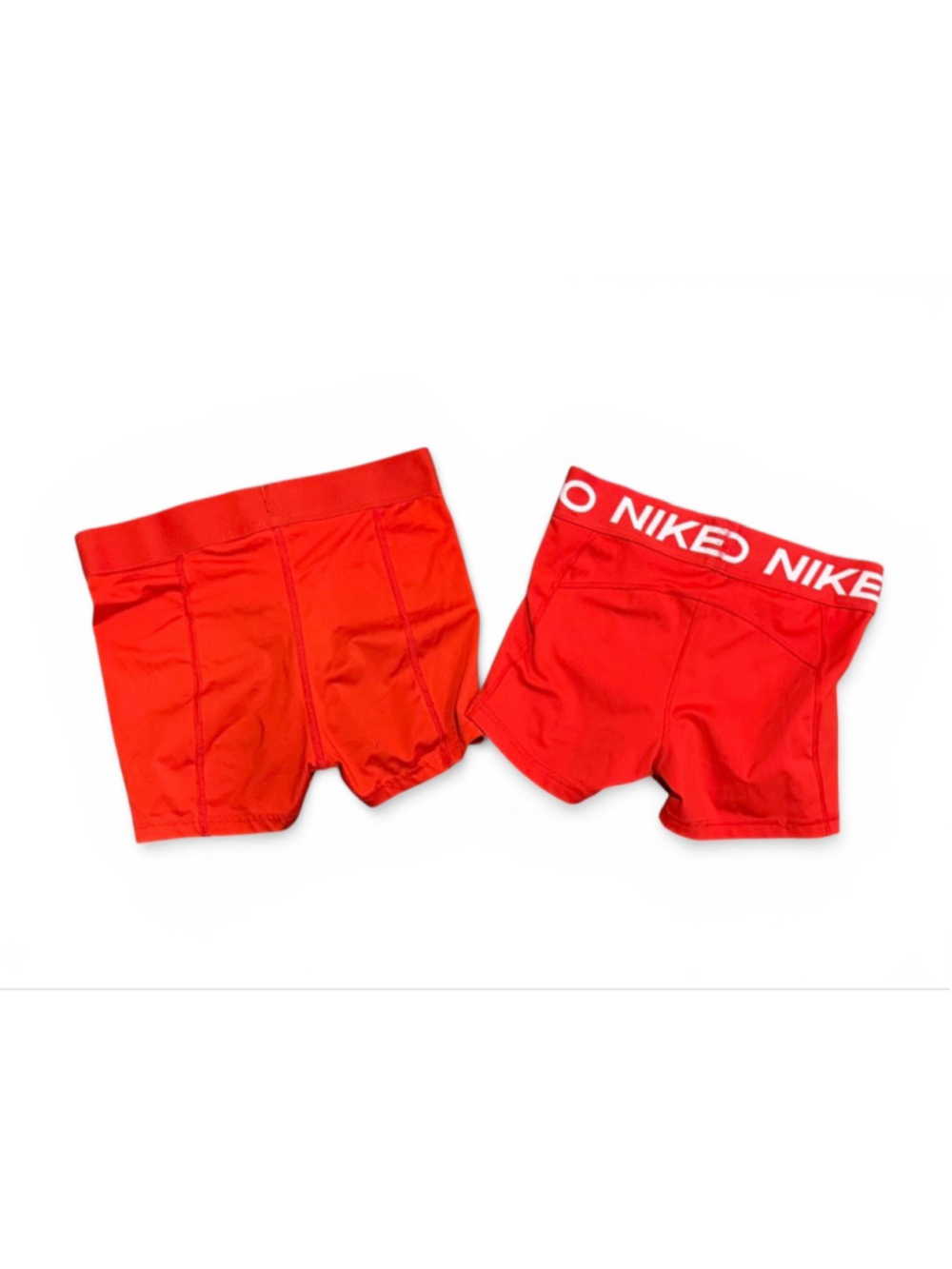 Nike Pro Compression Shorts Lot of 2 Red Athletic Training Running Women Sz S - Picture 5 of 6